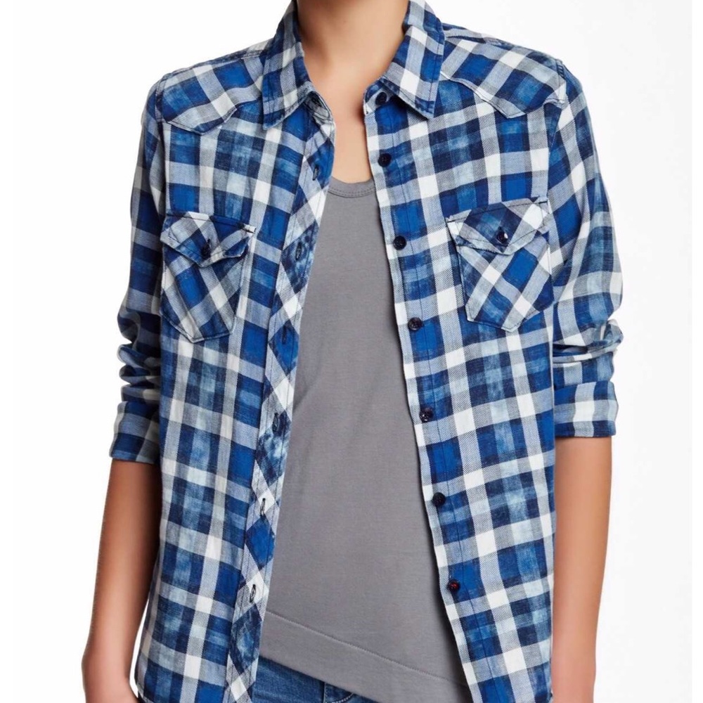 Chip Foster  Cowboy Distressed Plaid Shirt